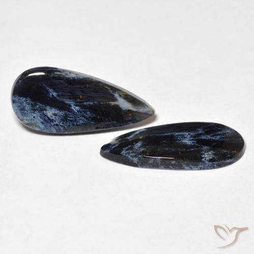 Gemas de Pietersita Multicolor natural de 5.76 ct, En forma de pera, Opaco