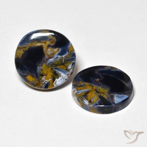 Gemas de Pietersita Multicolor natural de 9.29 ct, Redondo, Opaco