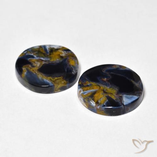 Gemas de Pietersita Multicolor natural de 9.29 ct, Redondo, Opaco