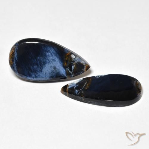 Gemas de Pietersita Multicolor natural de 8.46 ct, En forma de pera, Opaco