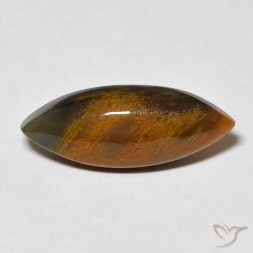 4.81ct Natural Marrón caramelo Pietersita, Marquesa, Opaco