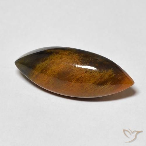 Pietersita Marrón caramelo natural de 4.81 ct, Marquesa, Opaco