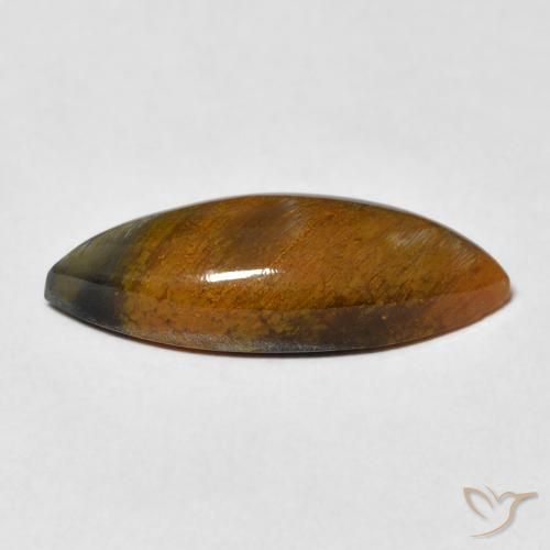 Pietersita Marrón caramelo natural de 4.81 ct, Marquesa, Opaco