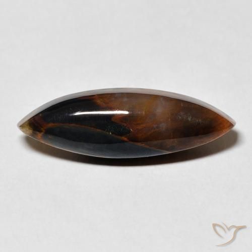 5.90ct Natural Multicolor Pietersita, Marquesa, Opaco