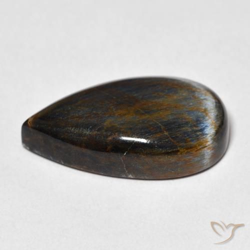 Pietersita Multicolor natural de 10.50 ct, En forma de pera, Opaco