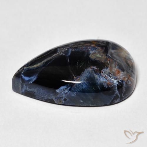 Pietersita Multicolor natural de 13.01 ct, En forma de pera, Opaco