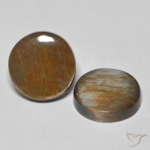 Gemas de Pietersita Multicolor natural de 5.03 ct, Redondo, Opaco