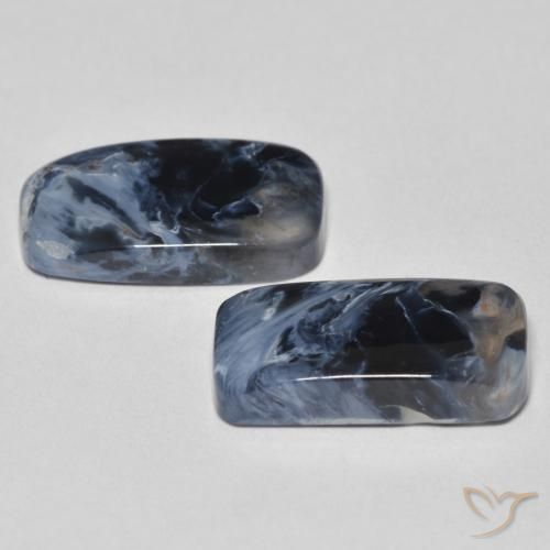 Gemas de Pietersita Multicolor natural de 8.73 ct, Corte Baguette, Opaco