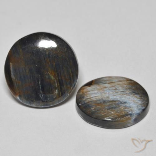 Gemas de Pietersita Multicolor natural de 11.65 ct, Redondo, Opaco
