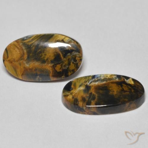 Gemas de Pietersita Multicolor natural de 4.37 ct, Ovalada, Opaco