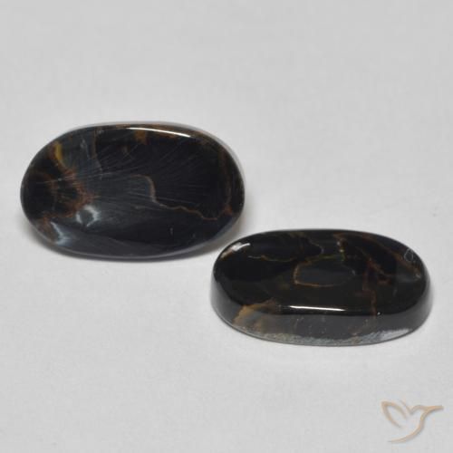 Gemas de Pietersita Multicolor natural de 5.53 ct, Ovalada, Opaco