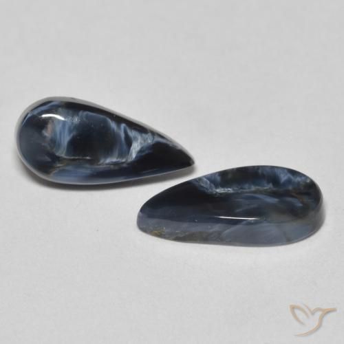 Gemas de Pietersita Multicolor natural de 2.60 ct, En forma de pera, Opaco