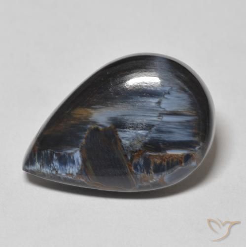10.69ct Natural Multicolor Pietersita, En forma de pera, Opaco