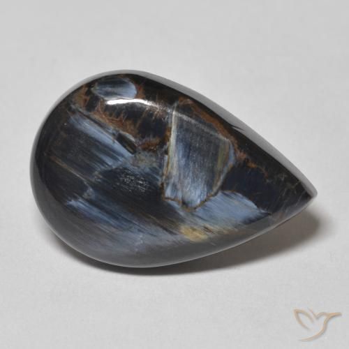 Pietersita Multicolor natural de 10.69 ct, En forma de pera, Opaco