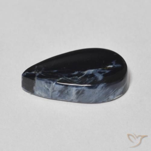 Pietersita Multicolor natural de 3.60 ct, En forma de pera, Opaco