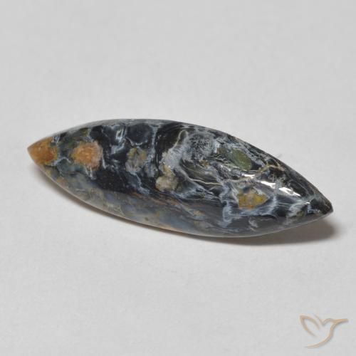 Pietersita Multicolor natural de 3.03 ct, Marquesa, Opaco