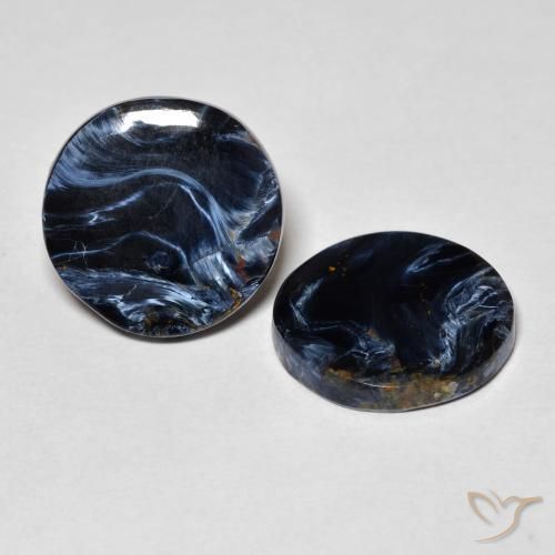 Gemas de Pietersita Multicolor natural de 10.79 ct, Redondo, Opaco
