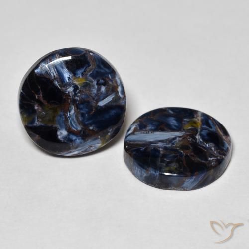 Gemas de Pietersita Multicolor natural de 9.69 ct, Redondo, Opaco