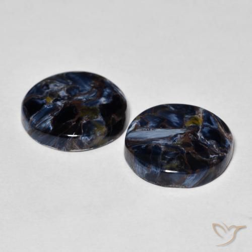 Gemas de Pietersita Multicolor natural de 9.69 ct, Redondo, Opaco