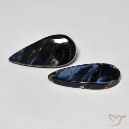 Gemas de Pietersita Multicolor natural de 5.51 ct, En forma de pera, Opaco