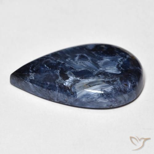 Pietersita Multicolor natural de 8.99 ct, En forma de pera, Opaco