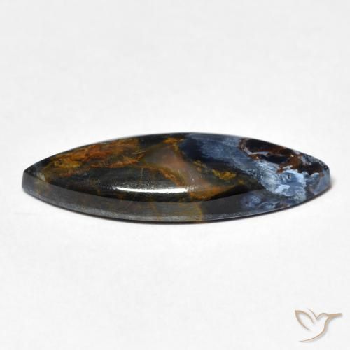 Pietersita Multicolor natural de 6.34 ct, Marquesa, Opaco