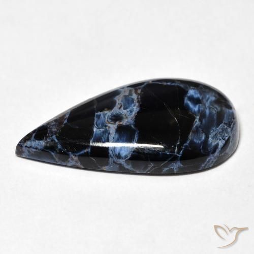 Pietersita Multicolor natural de 9.10 ct, En forma de pera, Opaco