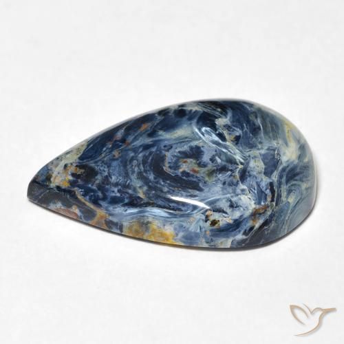 Pietersita Multicolor natural de 9.09 ct, En forma de pera, Opaco
