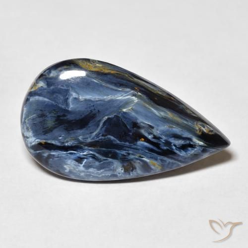 Pietersita Multicolor natural de 8.76 ct, En forma de pera, Opaco