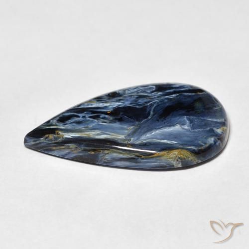 Pietersita Multicolor natural de 8.76 ct, En forma de pera, Opaco