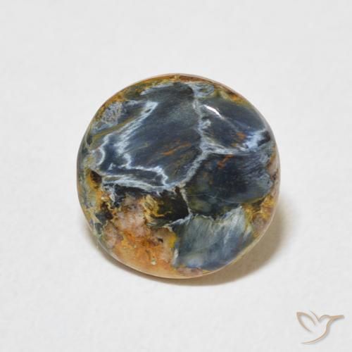Pietersita Multicolor natural de 1.40 ct, Redondo, Opaco