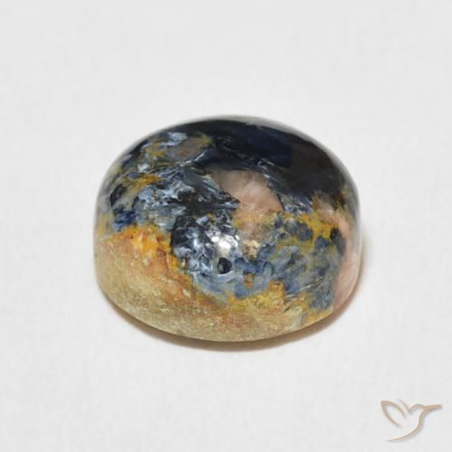 Pietersita Multicolor natural de 3.10 ct, Redondo, Opaco