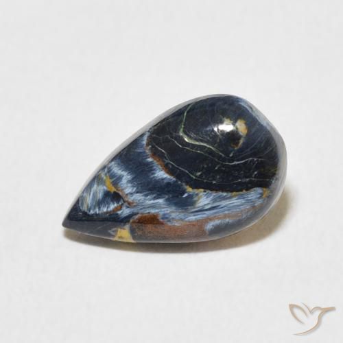 1.32ct Natural Multicolor Pietersita, En forma de pera, Opaco