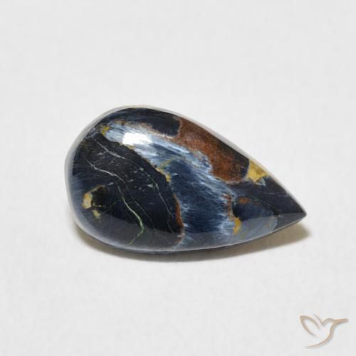 Pietersita Multicolor natural de 1.32 ct, En forma de pera, Opaco