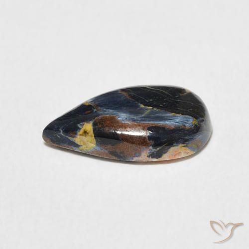 Pietersita Multicolor natural de 1.32 ct, En forma de pera, Opaco