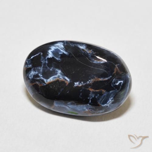 Pietersita Multicolor natural de 7.04 ct, Ovalada, Opaco