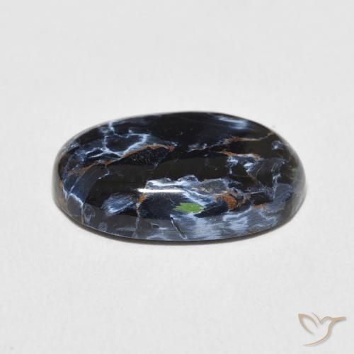 Pietersita Multicolor natural de 7.04 ct, Ovalada, Opaco
