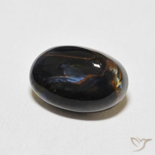Pietersita Multicolor natural de 6.38 ct, Ovalada, Opaco