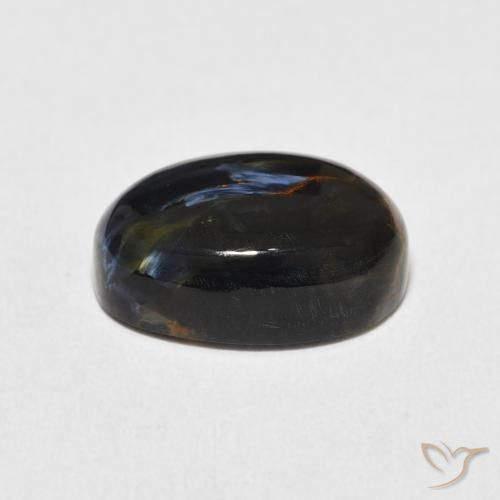 Pietersita Multicolor natural de 6.38 ct, Ovalada, Opaco