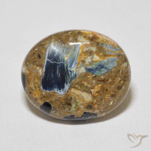 7.32ct Natural Multicolor Pietersita, Ovalada, Opaco