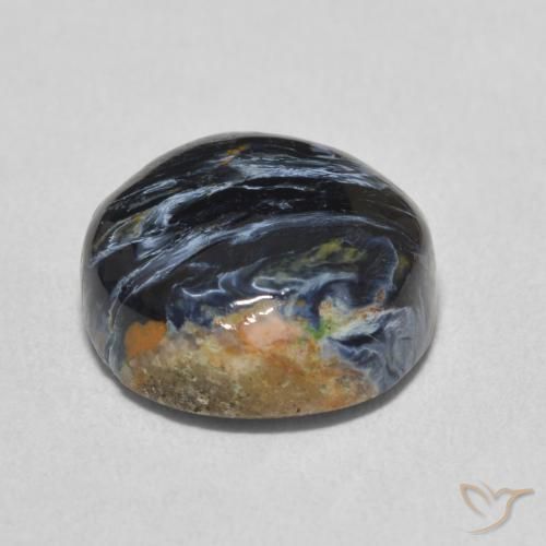 Pietersita Multicolor natural de 6.13 ct, Redondo, Opaco