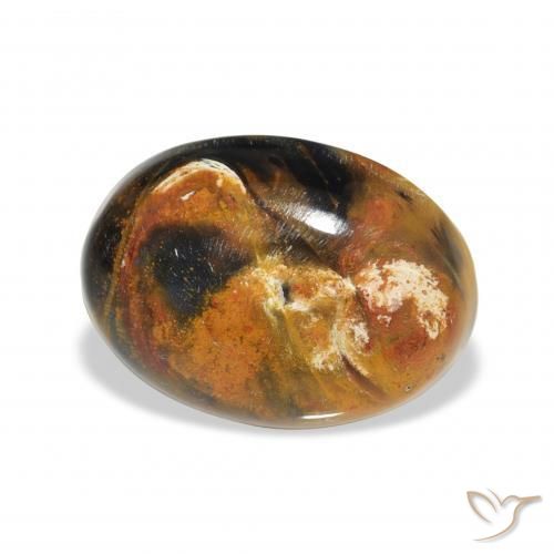 Pietersita Multicolor natural de 10.45 ct, Ovalada, Opaco