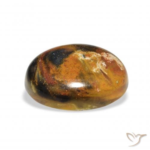 Pietersita Multicolor natural de 10.45 ct, Ovalada, Opaco