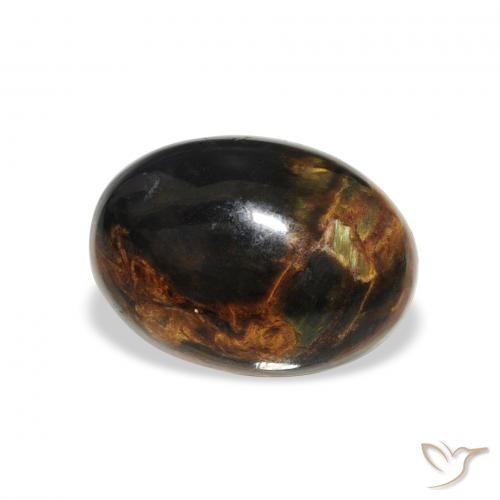 Pietersita Multicolor natural de 4.77 ct, Ovalada, Opaco