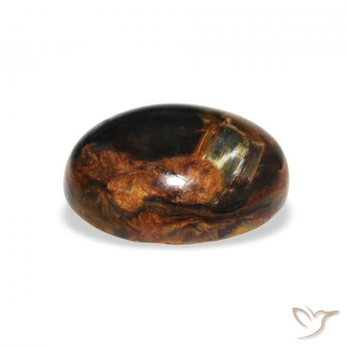 Pietersita Multicolor natural de 4.77 ct, Ovalada, Opaco