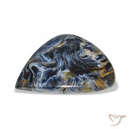 Pietersita Multicolor natural de 43.05 ct, En forma de pera, Opaco