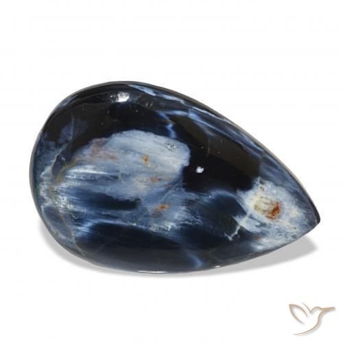 Pietersita Multicolor natural de 12.13 ct, En forma de pera, Opaco
