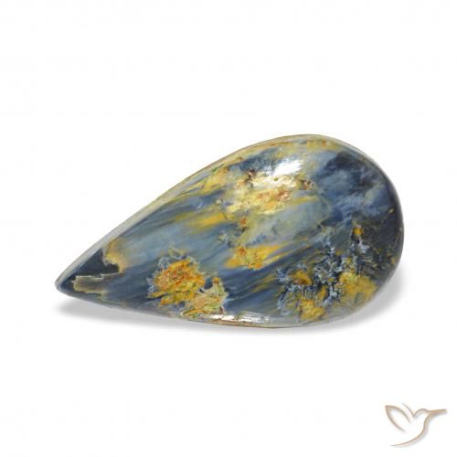 2.88ct Multicolor Pietersita, En forma de pera, Opaco