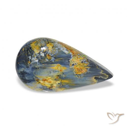 Pietersita Multicolor natural de 2.88 ct, En forma de pera, Opaco