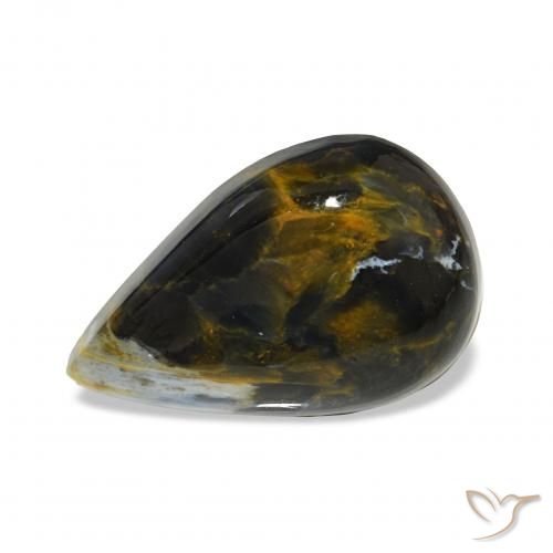 7.46ct Multicolor Pietersita, En forma de pera, Opaco